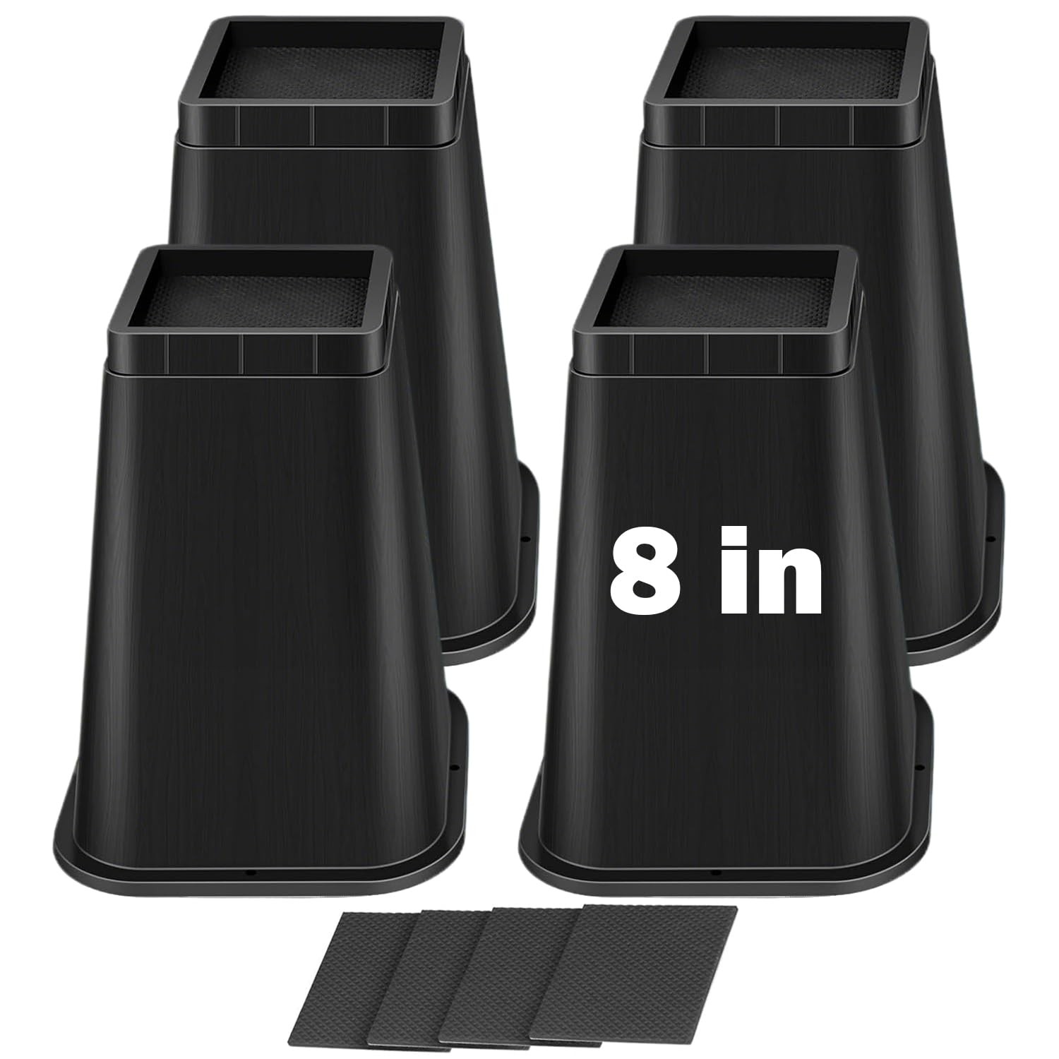 Bed Risers 8 Inch Heavy Duty, Furniture Risers Lifts Supports Up to 6,000 Lbs...