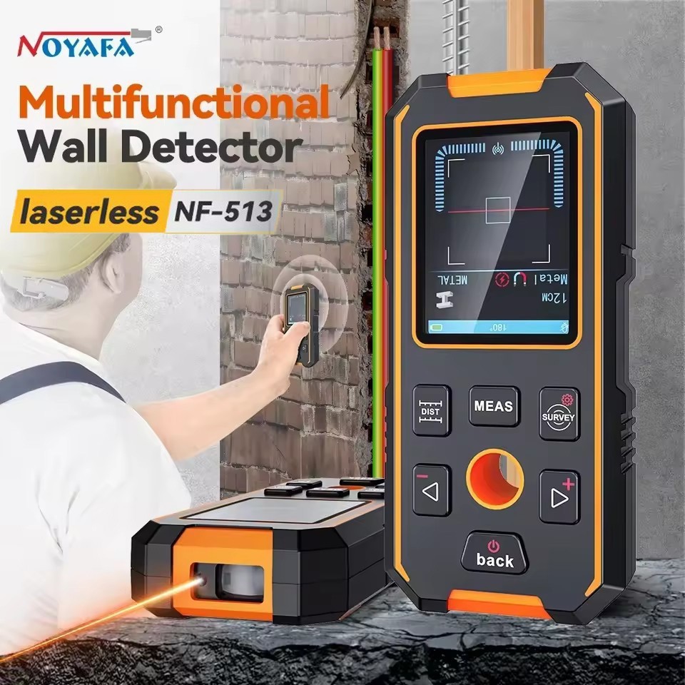 Stud Finder Wall Scanner Detector for Wood AC Wire Metal Pipe With Position Hole