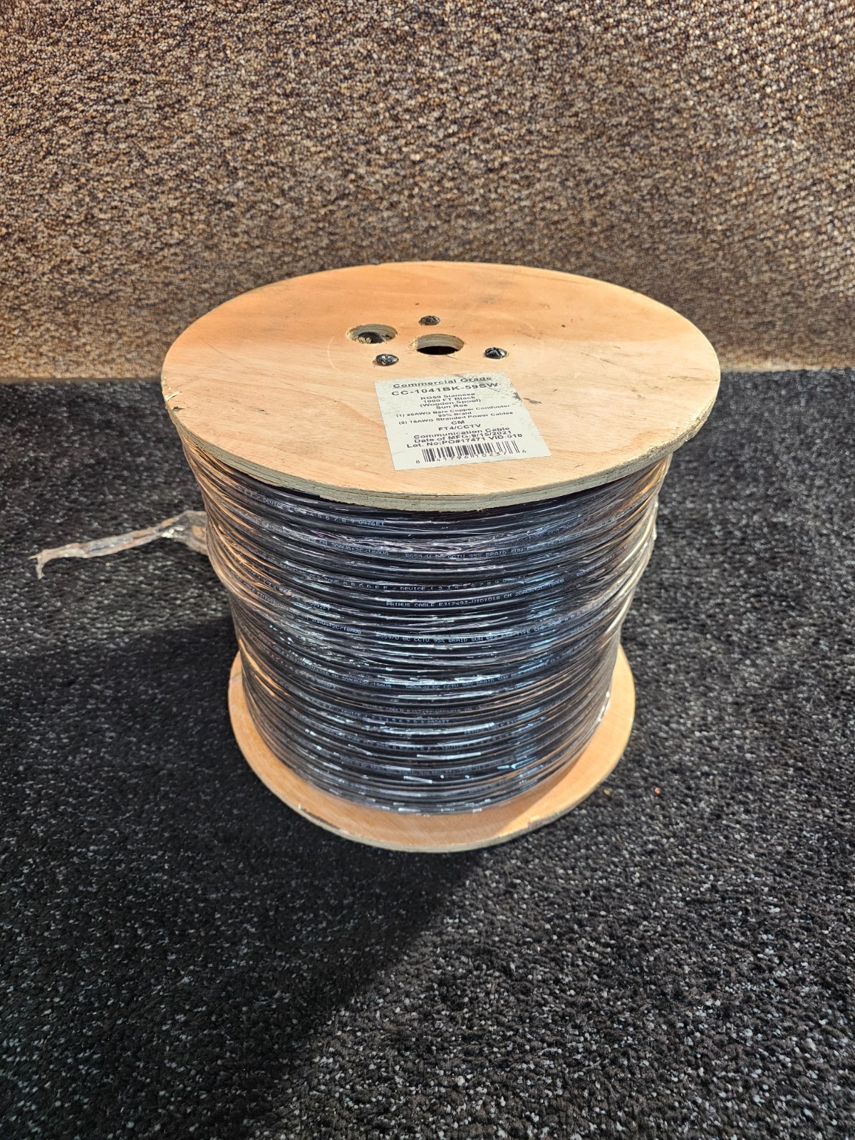 Primus Cable CC-1041BK-59SW 1000' RG59 20/18 AWG /2C Commercial CCTV Camera Wire
