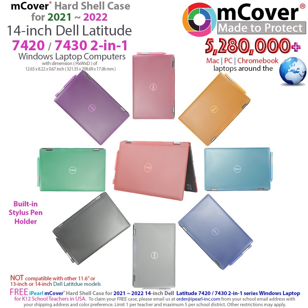 NEW mCover® Case for 2021~2023 14" Dell Latitude 7420 7430 2-in-1 series Laptops