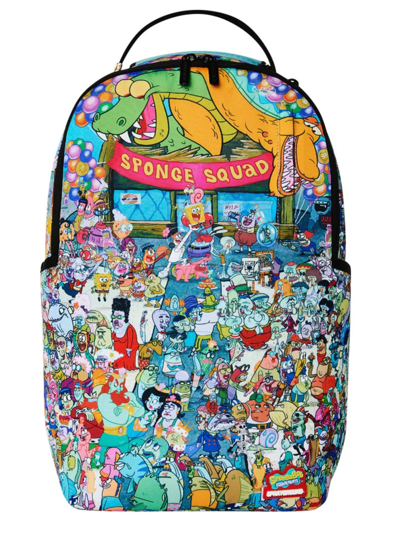 Sprayground Spongebob BIG OCEAN PARTY Backpack🔥New Bookbag Kids School Bag