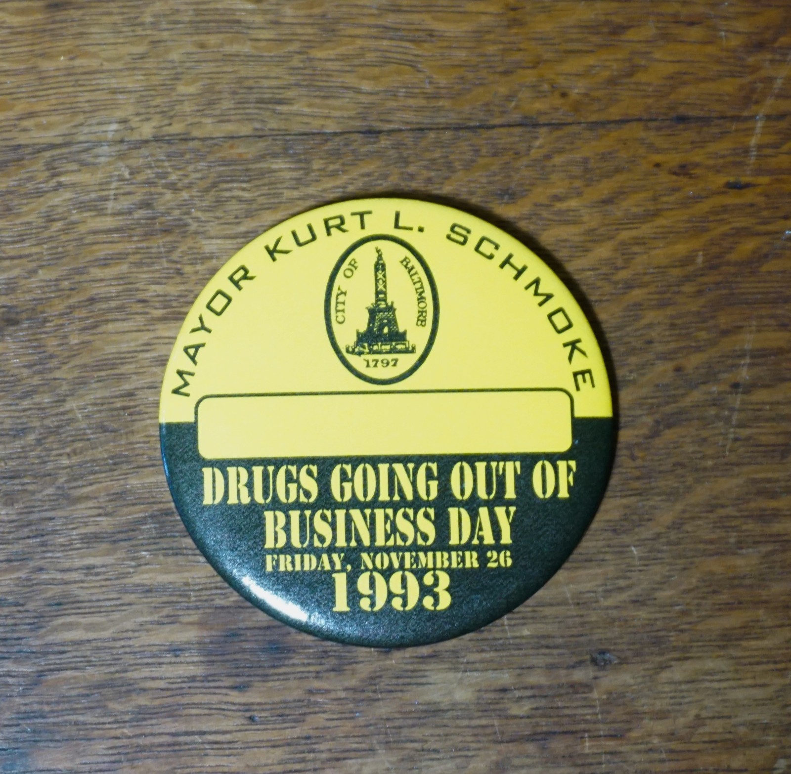 Mayor Kurt Schmoke ~ Drugs Going Out Of Business Day, Nov 26 1993. Baltimore, MD
