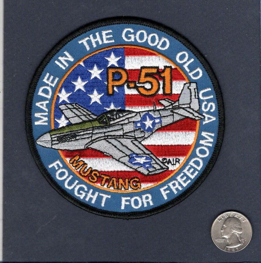 NAA P-51 MUSTANG WW2 Air Corps USAF North American Aviation Squadron Patch SL