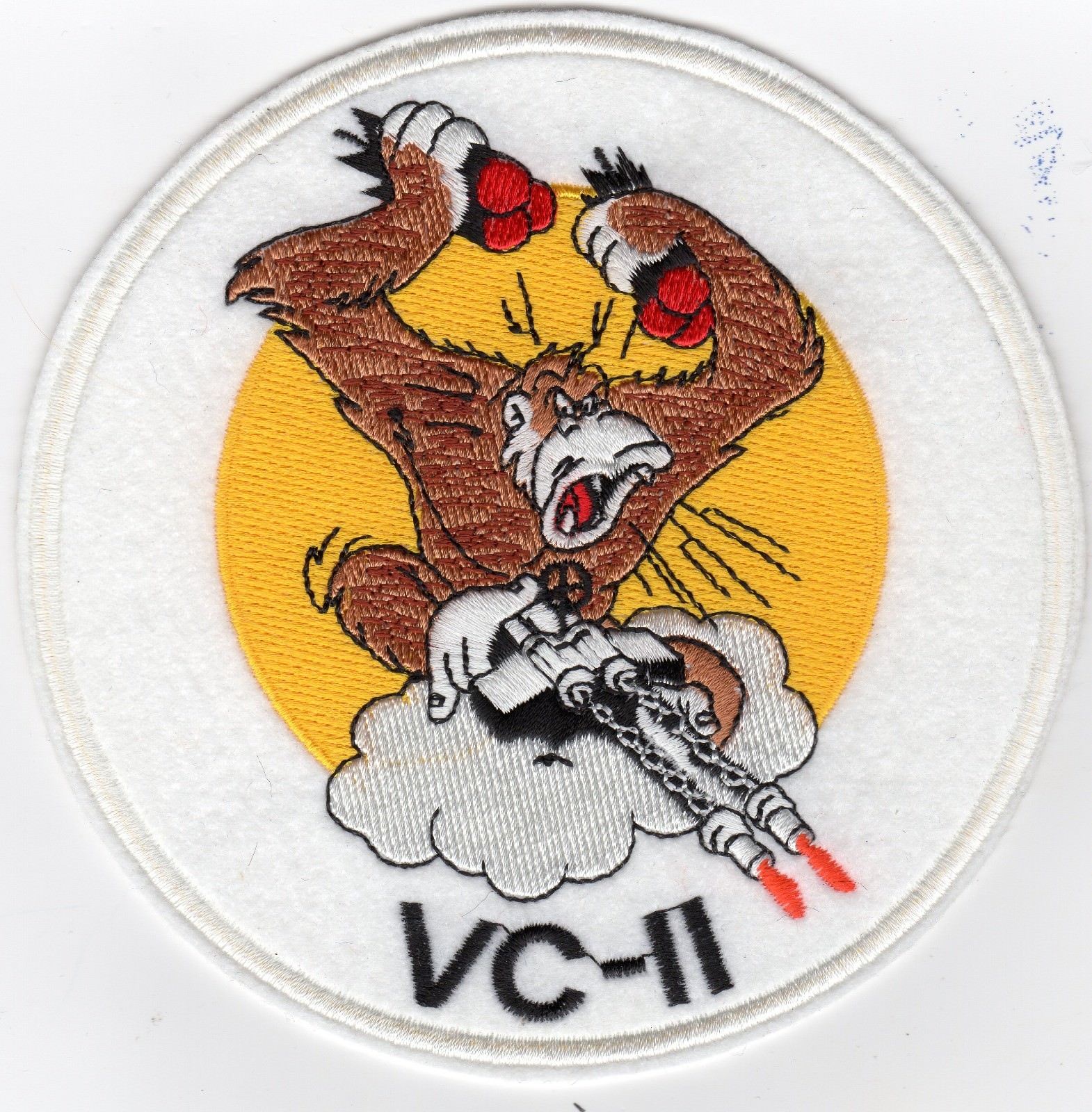 VC-11 - Gorilla with Machine Gun - USN - Aviation - BC Patch - Cat No. C5073