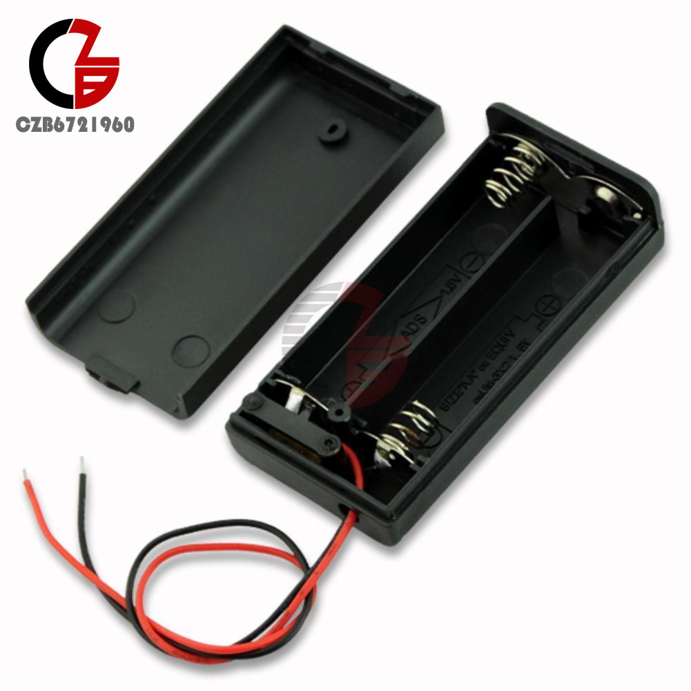 2 AA 2A Battery Holder Box Case with ON/OFF Switch Cover for 2AA battery