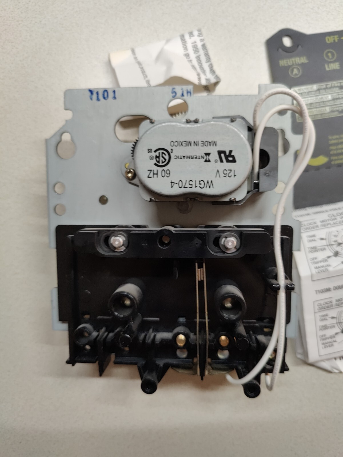 Intermatic T101M Mechanical Timer - Mechanism ONLY