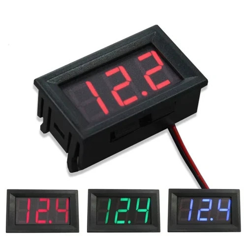LED 12V ~ 24V Digital Display Voltmeter Car Motorcycle Voltage Gauge Panel Meter