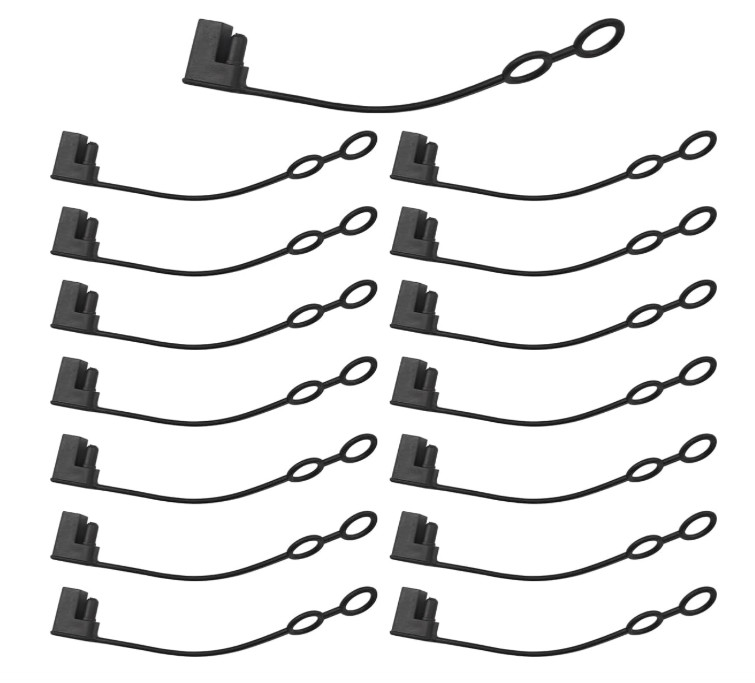 15PCS SAE Waterproof Dust Cap 2 Pin Plug Replacement Connector Protection Cover