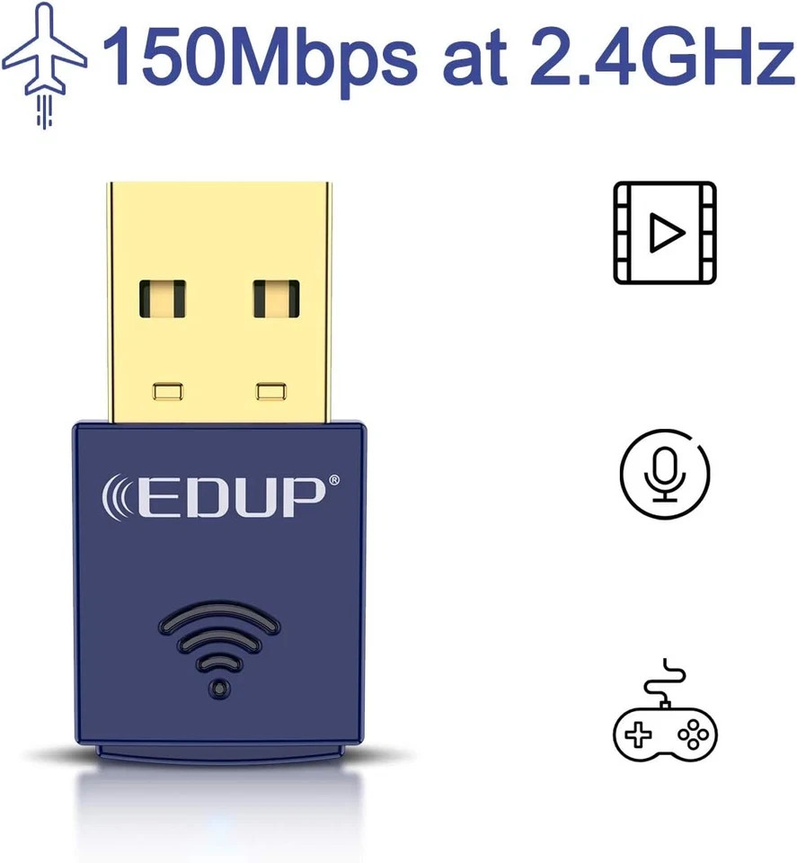 USB Bluetooth Wifi Adapter for PC, Bluetooth 4.0 Adapter, Wireless Nano USB