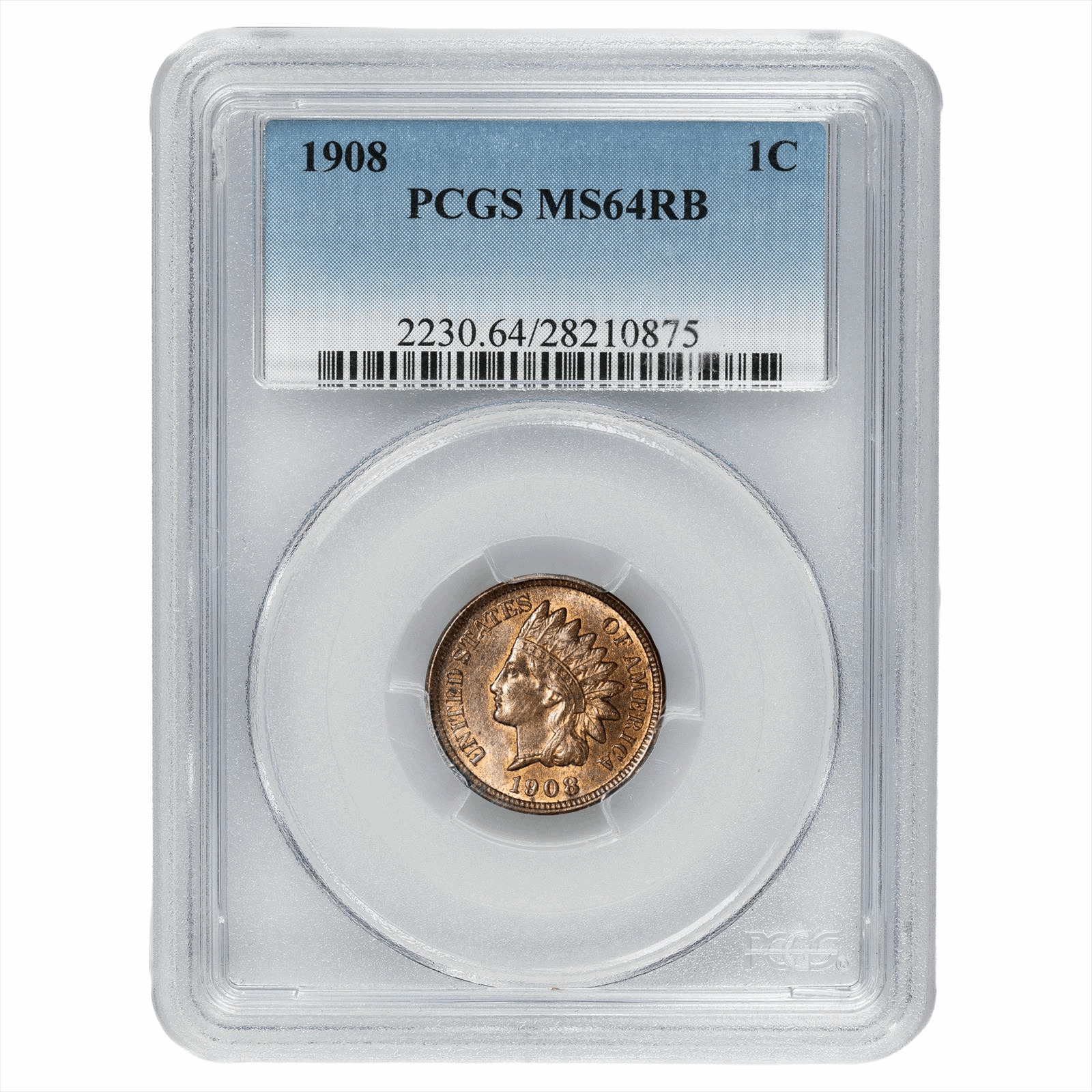 1908 Indian Head Cent 1C PCGS MS 64 RB