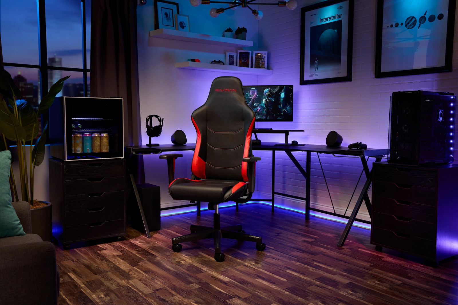 RESPAWN 110 Ergonomic Gaming Chair – High Back Reclining 135° w/ Lumbar Support