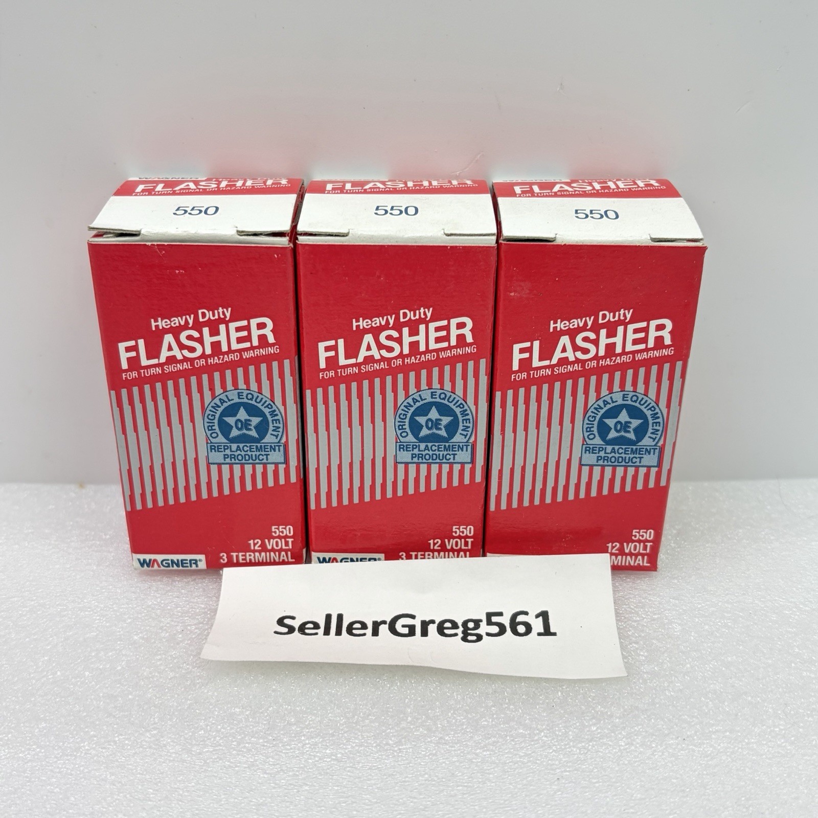 Wagner  550 Heavy Duty 12V Flasher 3 Terminal, 3 PACK