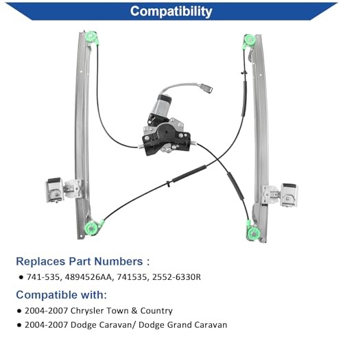 741-535 Front Right Passenger Side Power Window Regulator with Motor