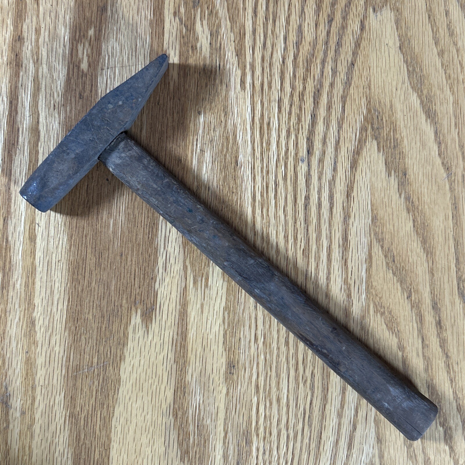 Antique Tack Hammer 9.5" Long 4" Iron Head with Wood Handle Carpentry Tools