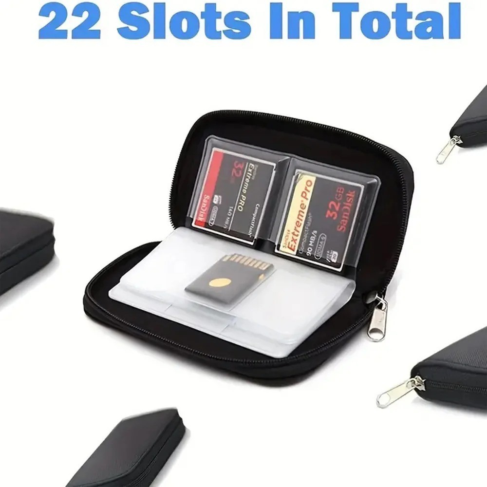 22 Slot Memory Card Storage Case Holder Wallet Organizer Protective Pouch 1pc