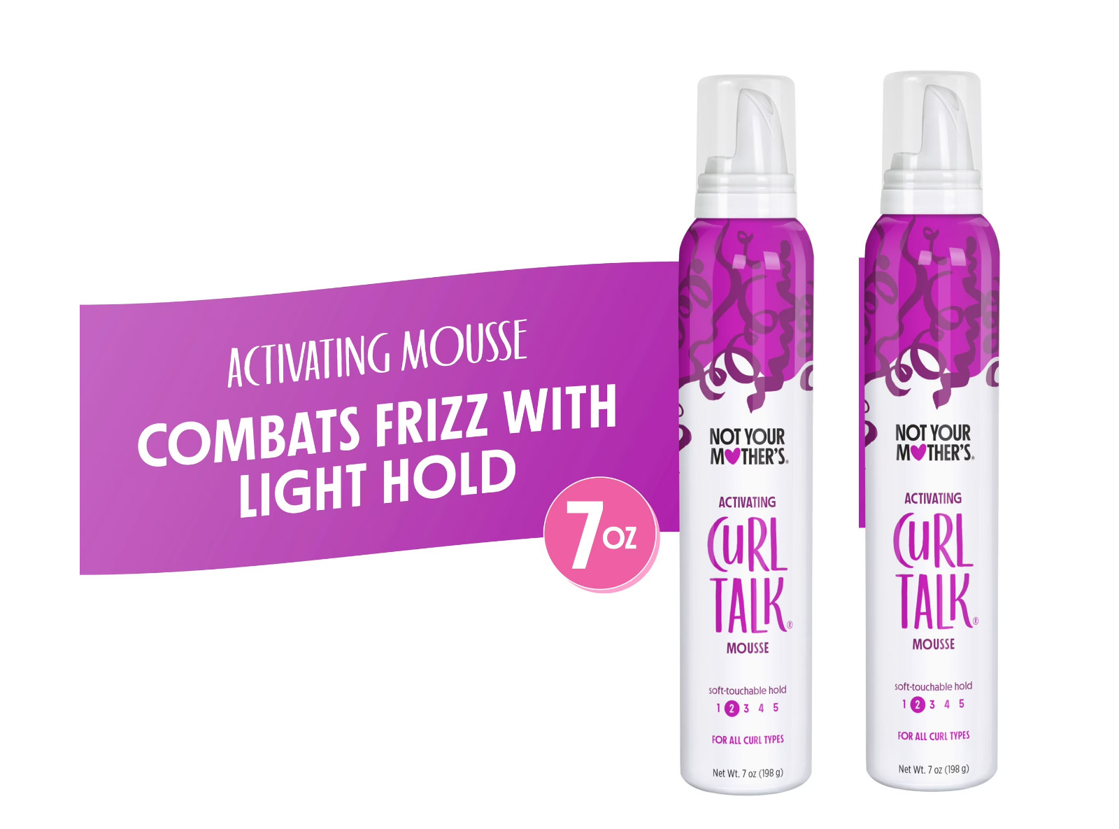 Not Your Mother’s Curl Talk Curl Activating Hair Mousse, Lightweight Hold, 7 oz