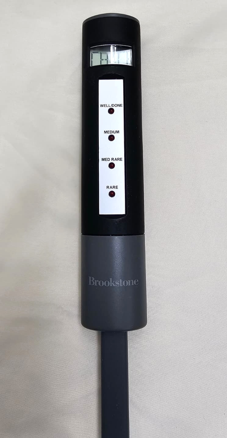 Brookstone Digital Grill Meat Thermometer Fork Backlit LCD Black