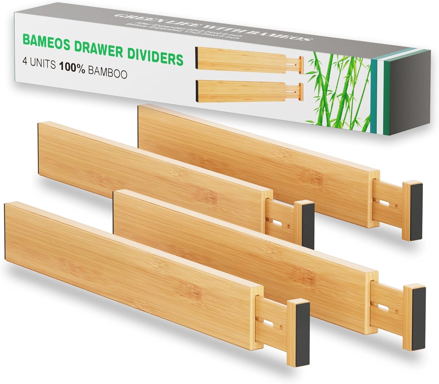 BAMEOS Drawer 2''H, 16.65''-22''L, Natural