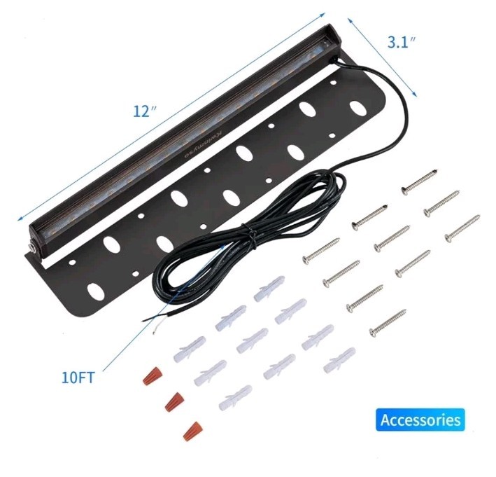 6 Pack LED Hardscape Paver Lighting 12in 5W 2700K 12V Retaining Wall Deck Light