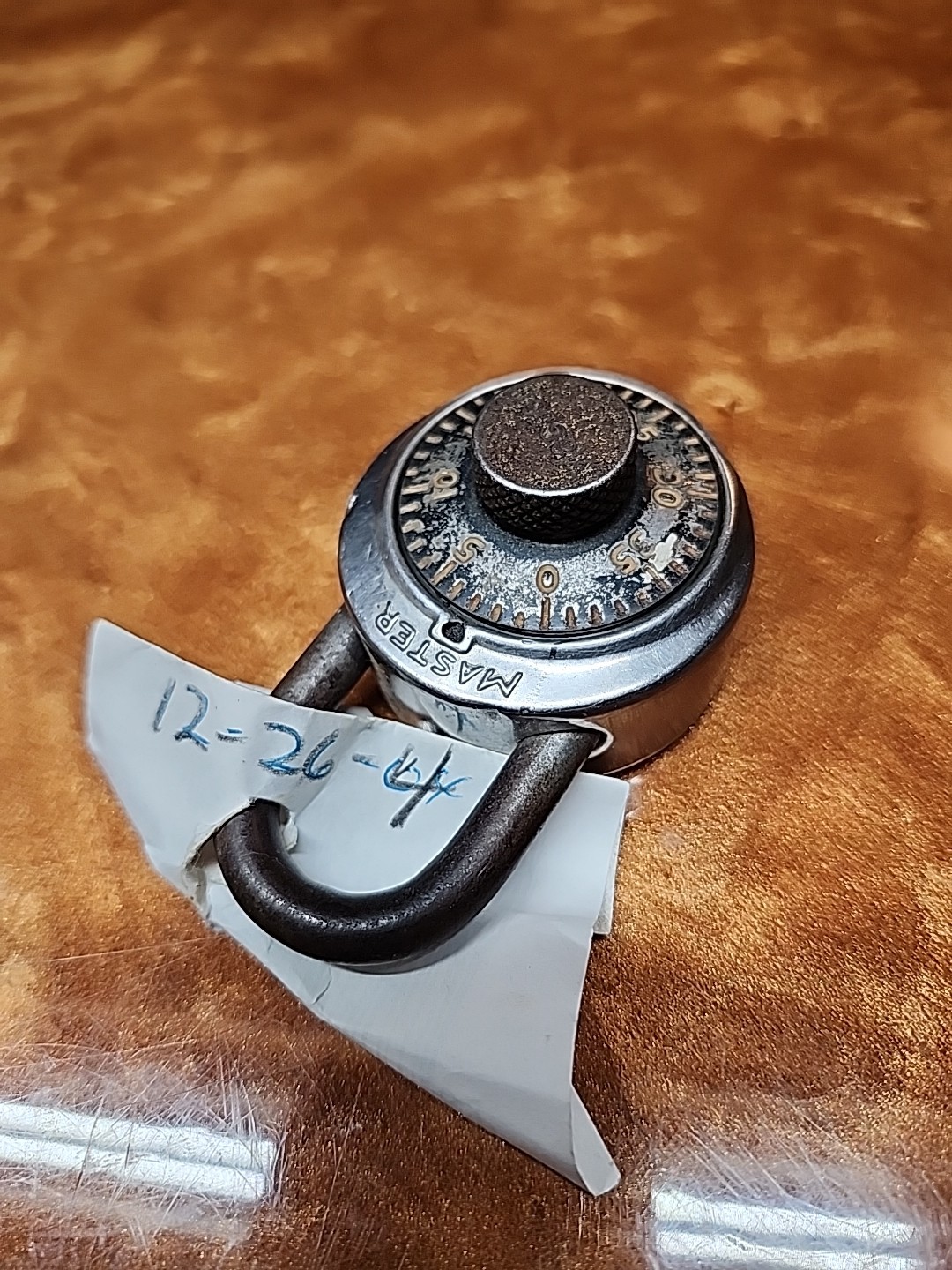 Vintage 1950s Master Lock Combination Padlock School Locker Tested Works