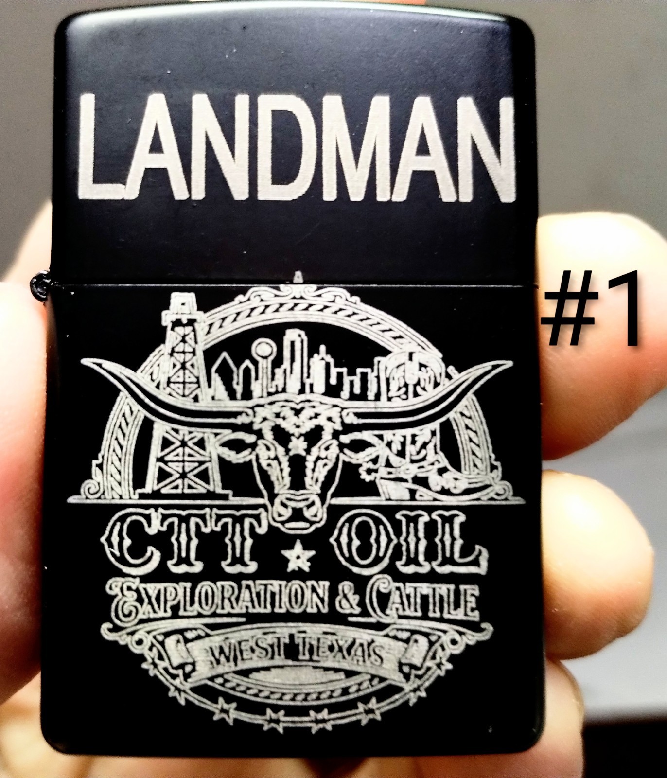 1 pc. Landman Patch Cafe or CTT Oil Laser Engraved Lighter