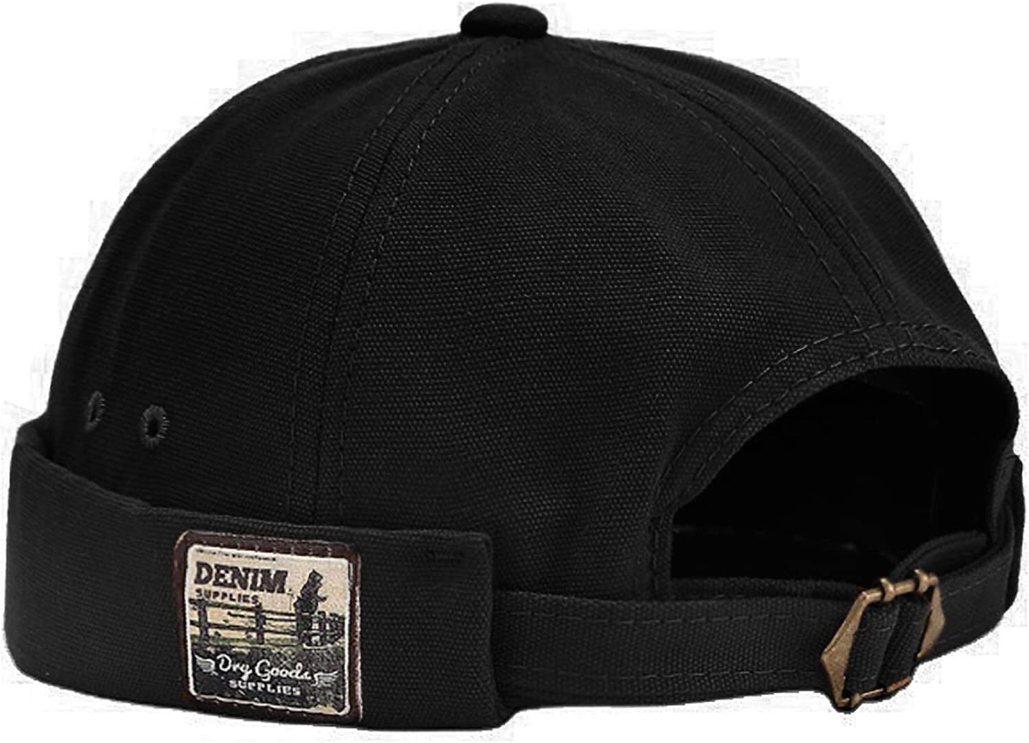 XYIYI Mens Docker Cap Brimless Hats Skullcap Worker Sailor One Size, Black