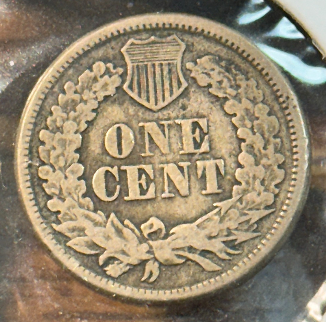 1863 Indian Cent Nice Original VG CHRC