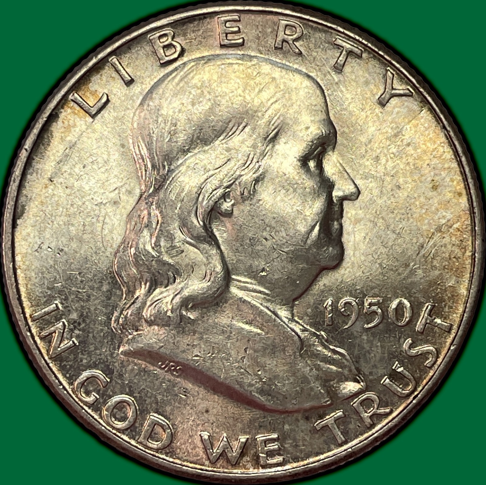 1950 Franklin Half Dollar Brilliant Uncirculated BU Coin #42063