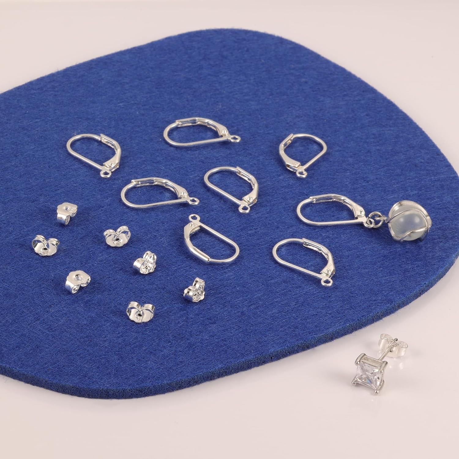 Elegant 16pcs Sterling Silver Dangle Hooks - Safe Hypoallergenic Earring Support