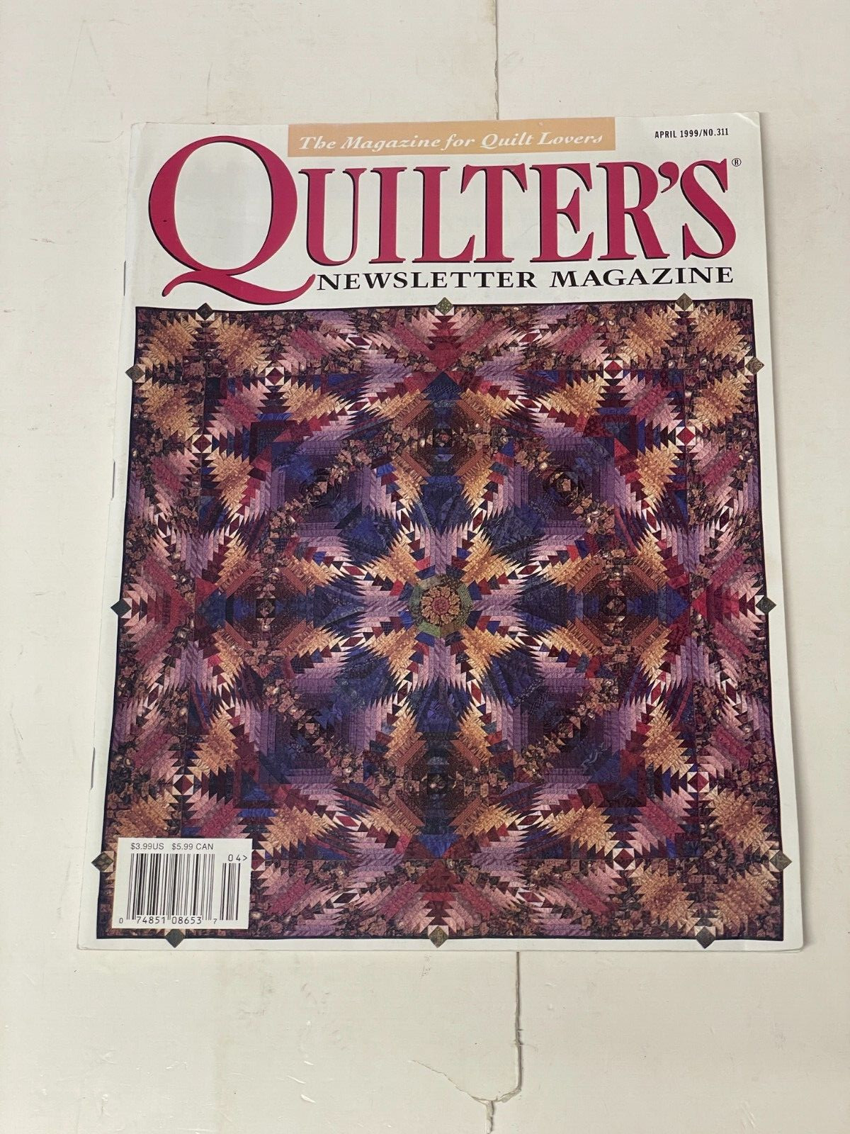 QUILTERS NEWSLETTER MAGAZINE 1999 April Quilting Sewing Magazine Back issues