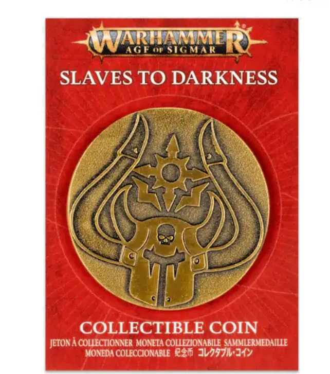 Slaves to Darkness Collectible Coin-Chaos Marauder-Dark Oath-Warhammer AoS