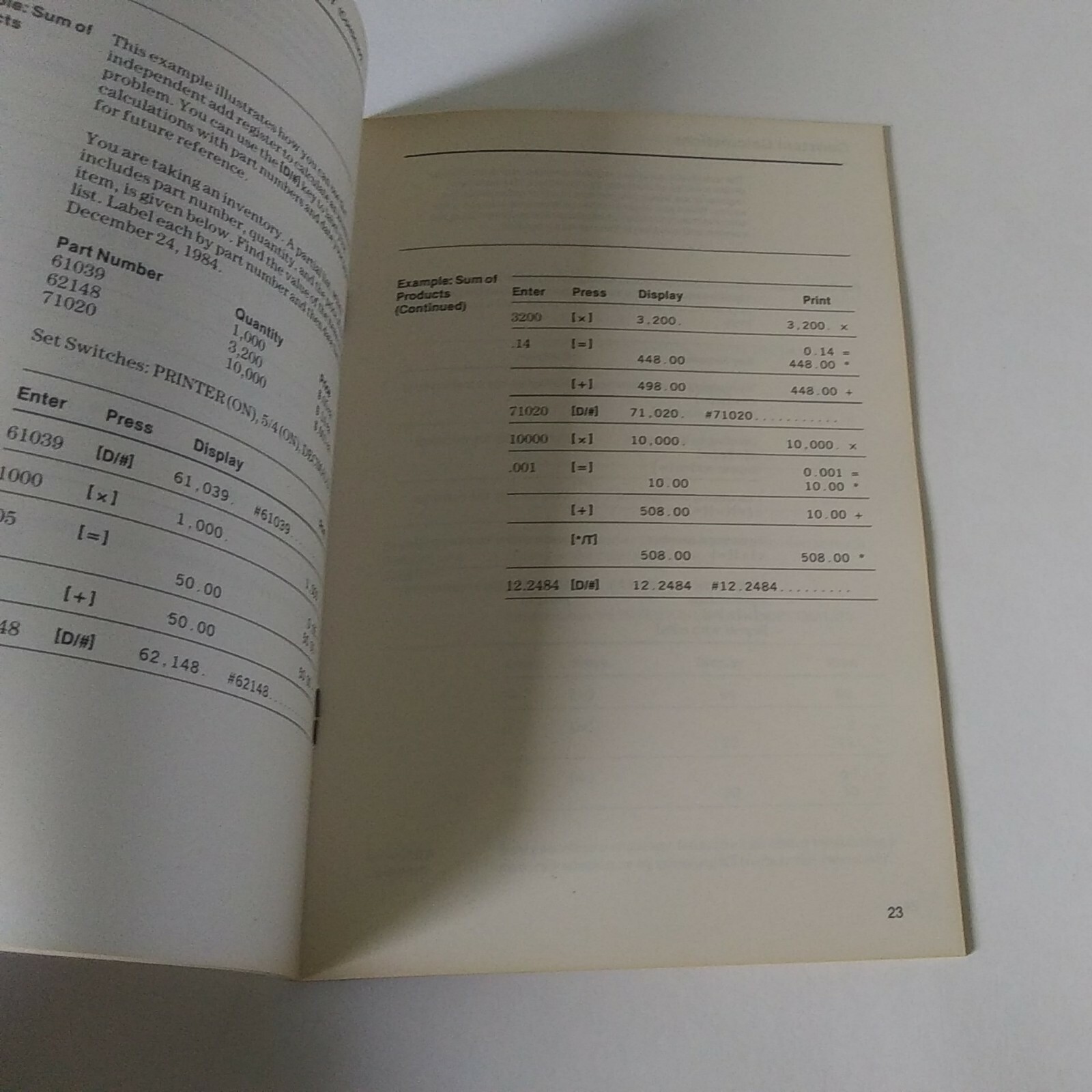 1985 "TI Texas Instruments TI-5045" Printer Display Manual Guidebook