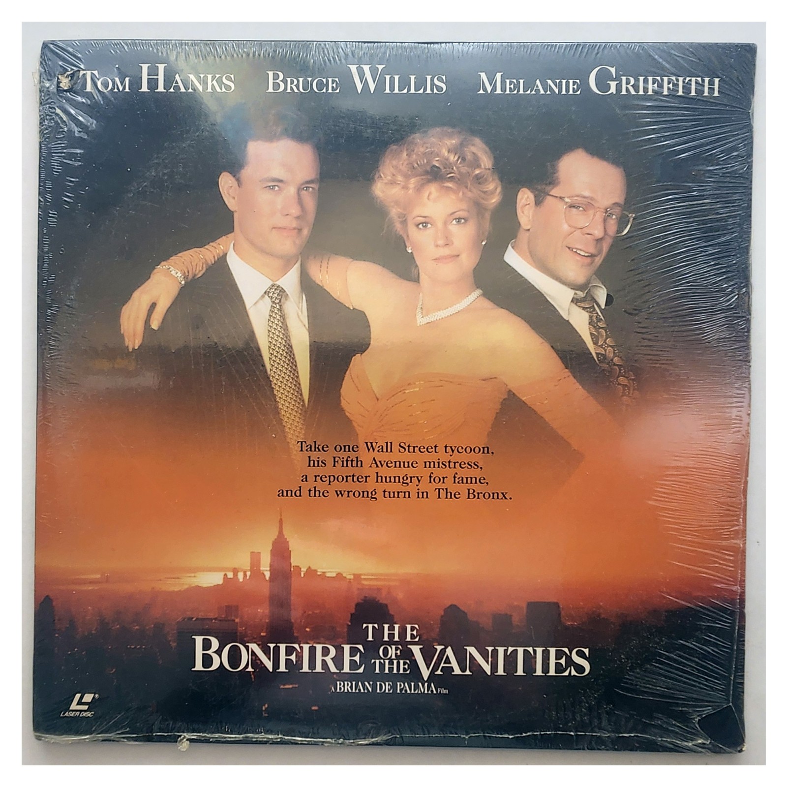 Bonfire of the Vanities LaserDisc, Sealed, never opened.