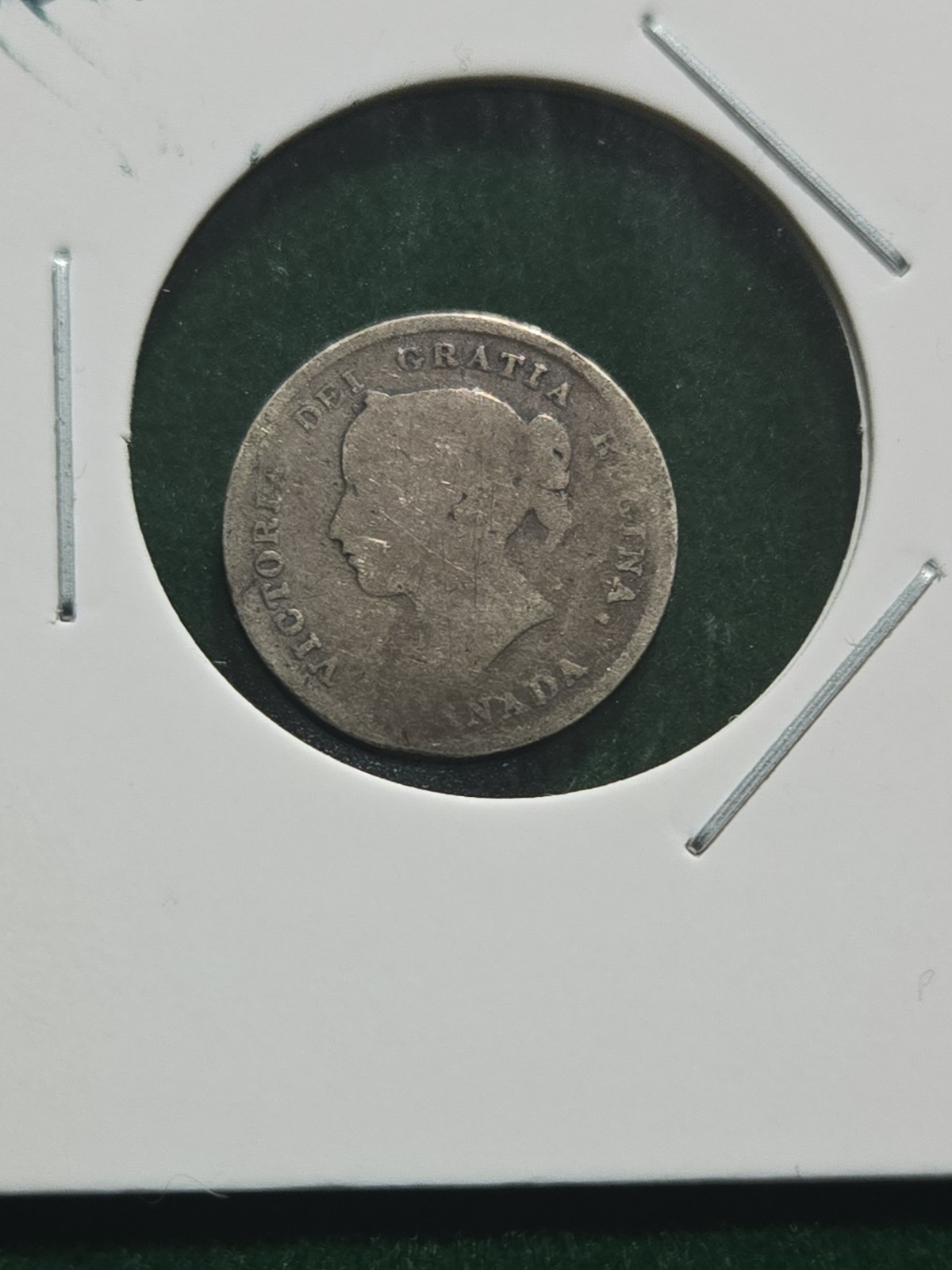 Canada 5 Cent Victoria Queen Silver