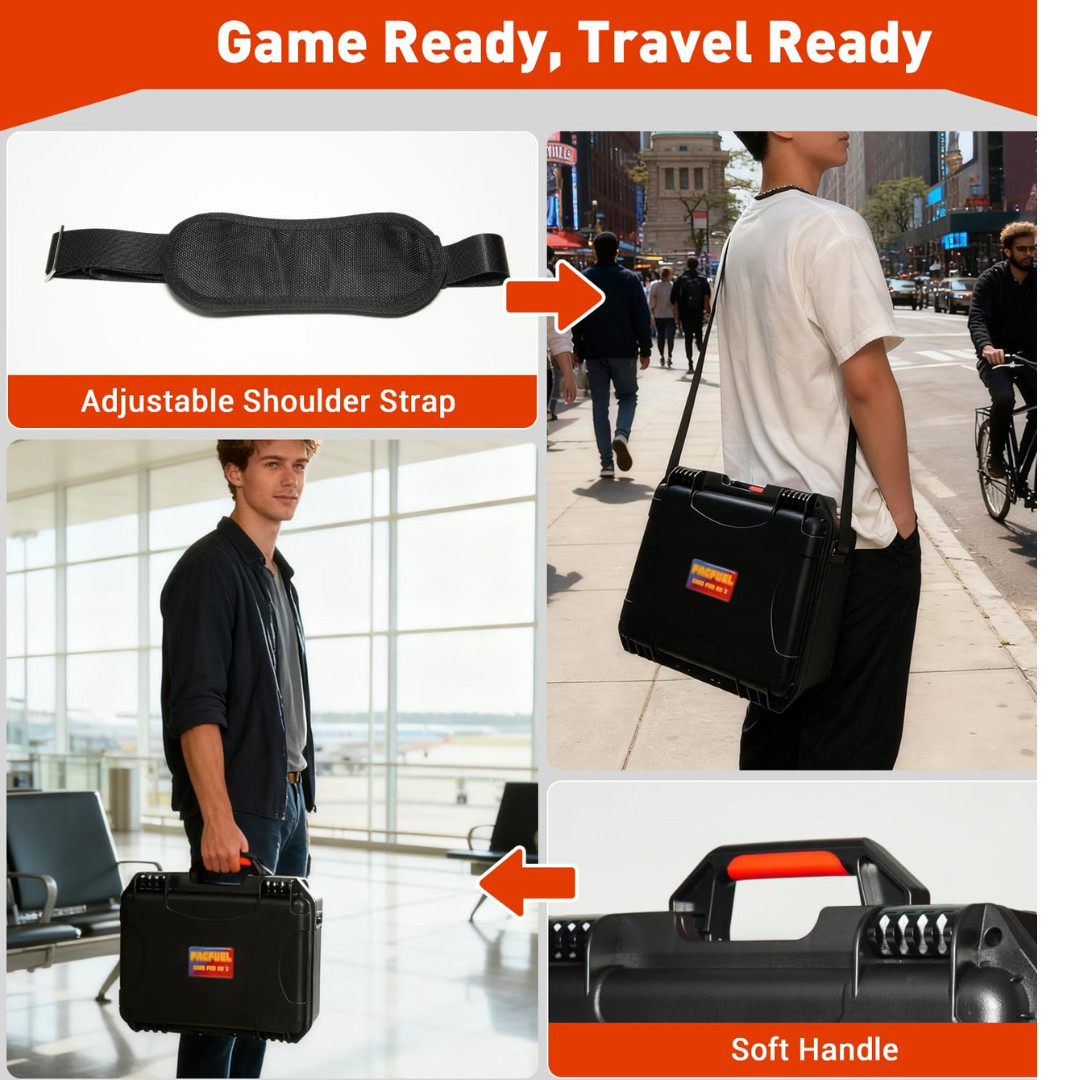 Switch 2 Travel Case Hard Shell Waterproof Storage for Console Dock Games