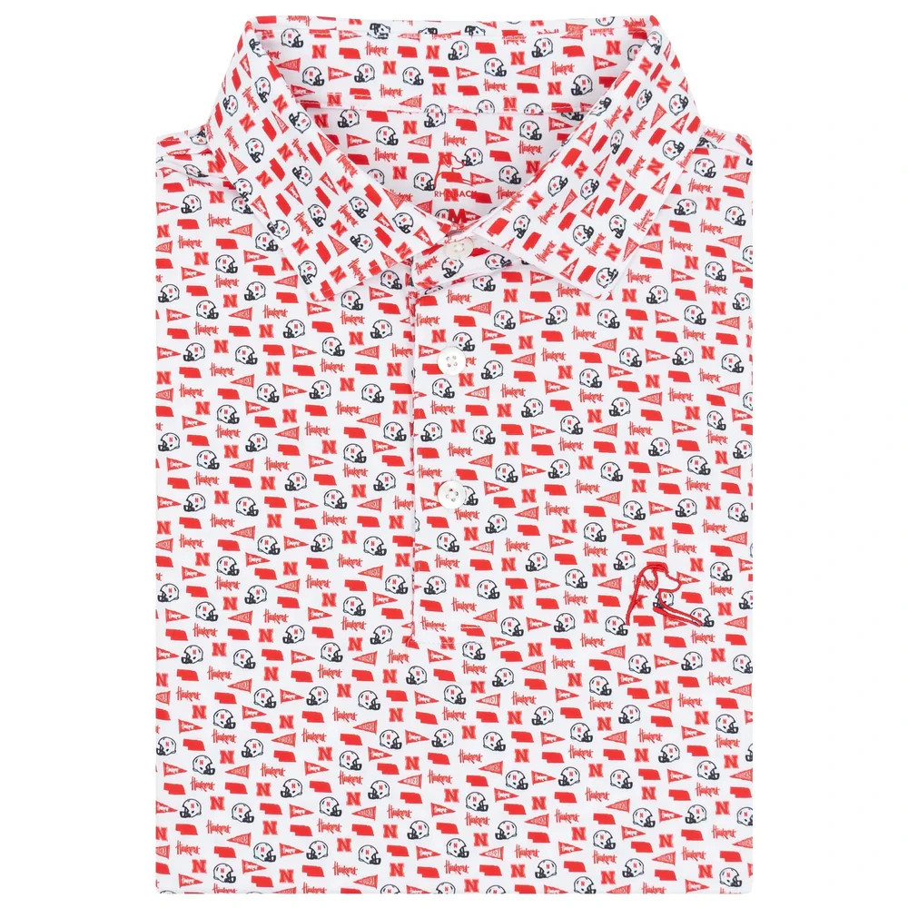 Rhoback Nebraska Gameday Men's Short Sleeve Collegiate Polo – Golf Comfort