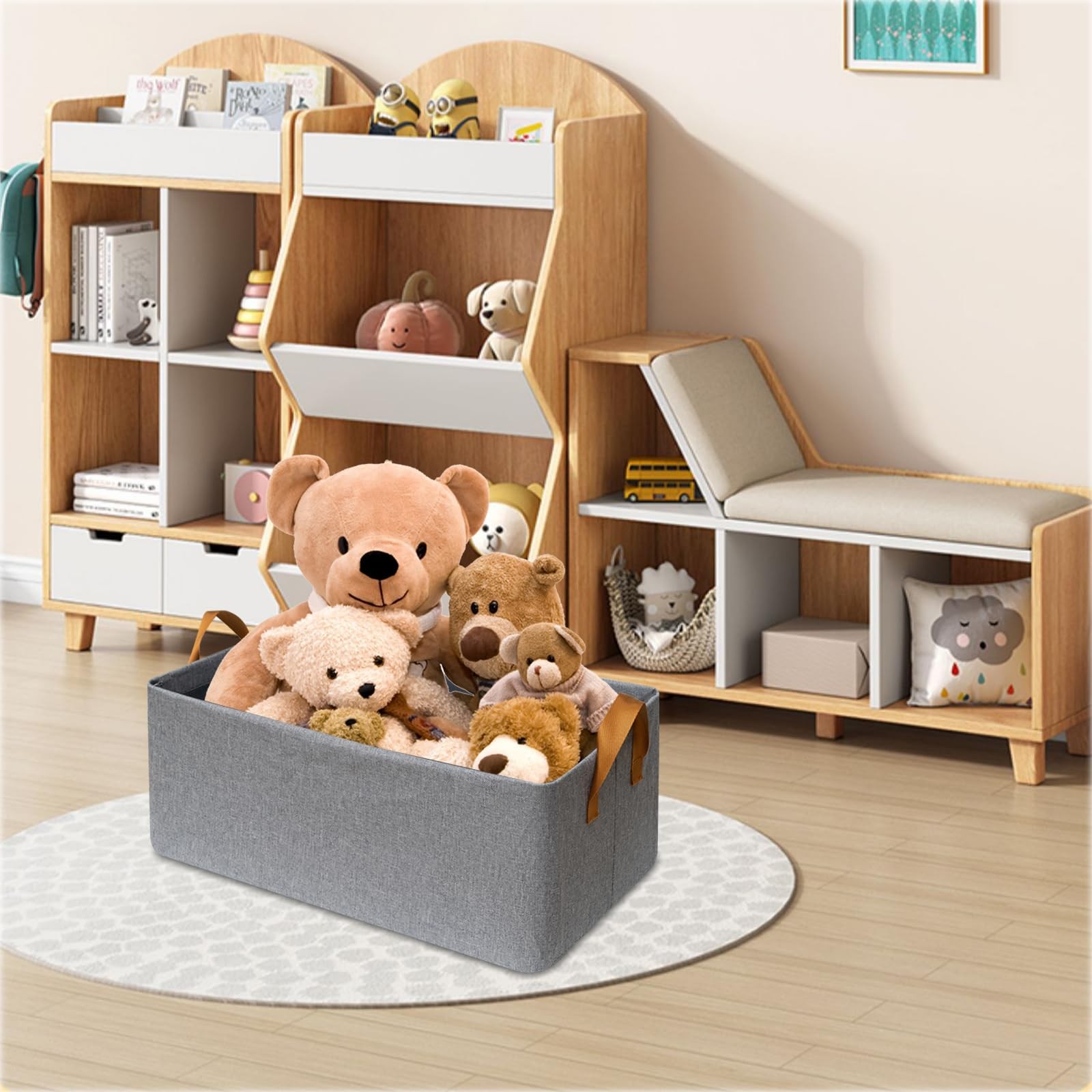 6 Pack Closet Cloth Storage Bins for Shelves, Medium Storage Baskets for Shel