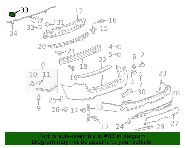 Genuine GM Blind Spot Radar 84612459
