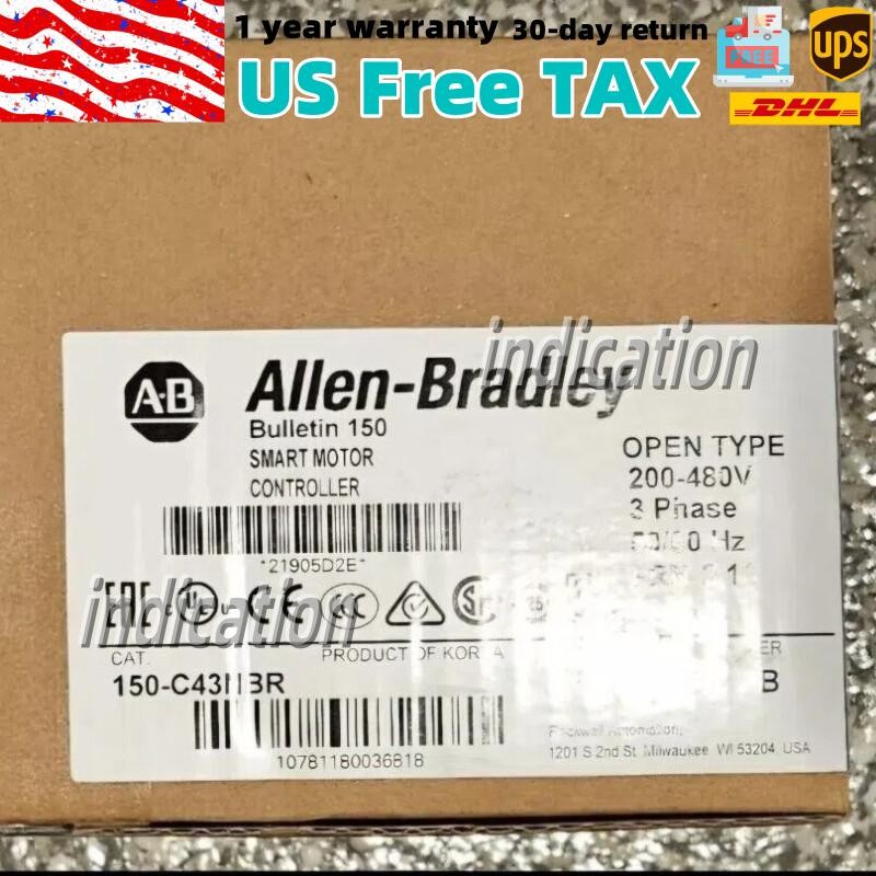 NEW! FACTORY SEALED! Allen-Bradley 150-C43NBR SMC-3 43A 150C43NBR