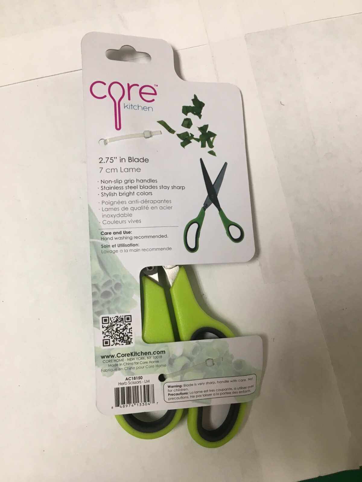 Core Kitchen 6505952 Lime Stainless Steel/TPR Herb Scissors