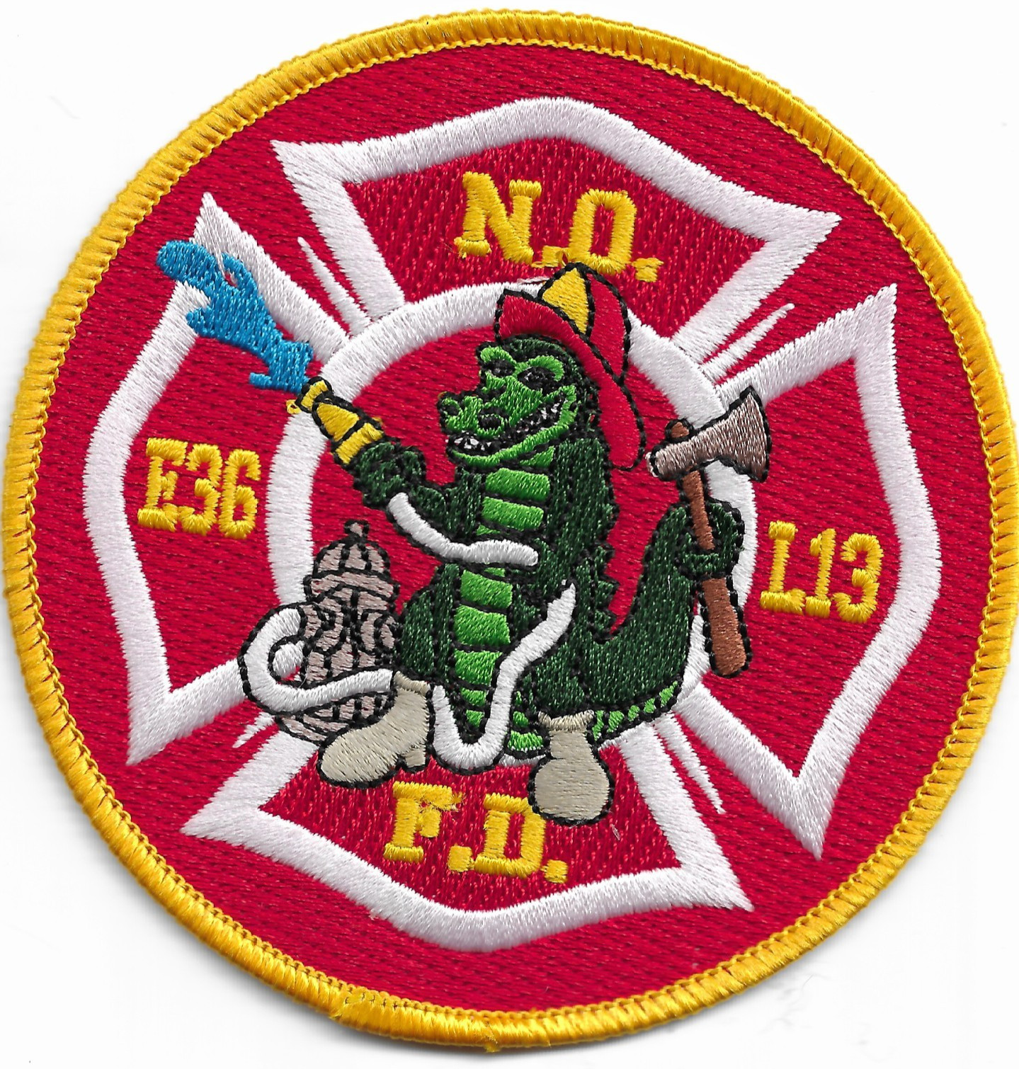 New Orleans Engine - 36 / Ladder-13 "Alligator" LA (3.75" round size) fire patch