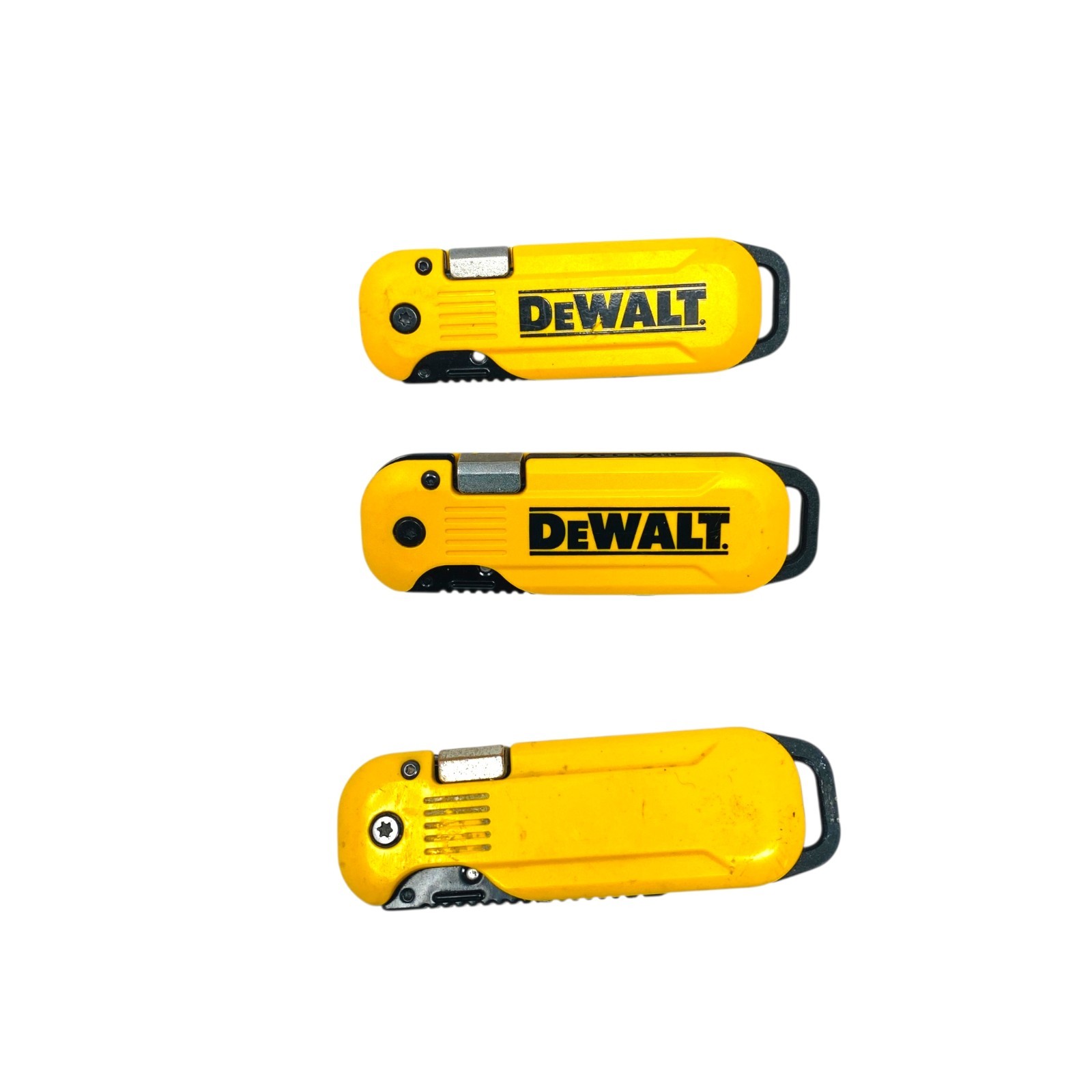DeWalt Atomic Compact Series Folding Utility Knife Box Cutter Lot of 3