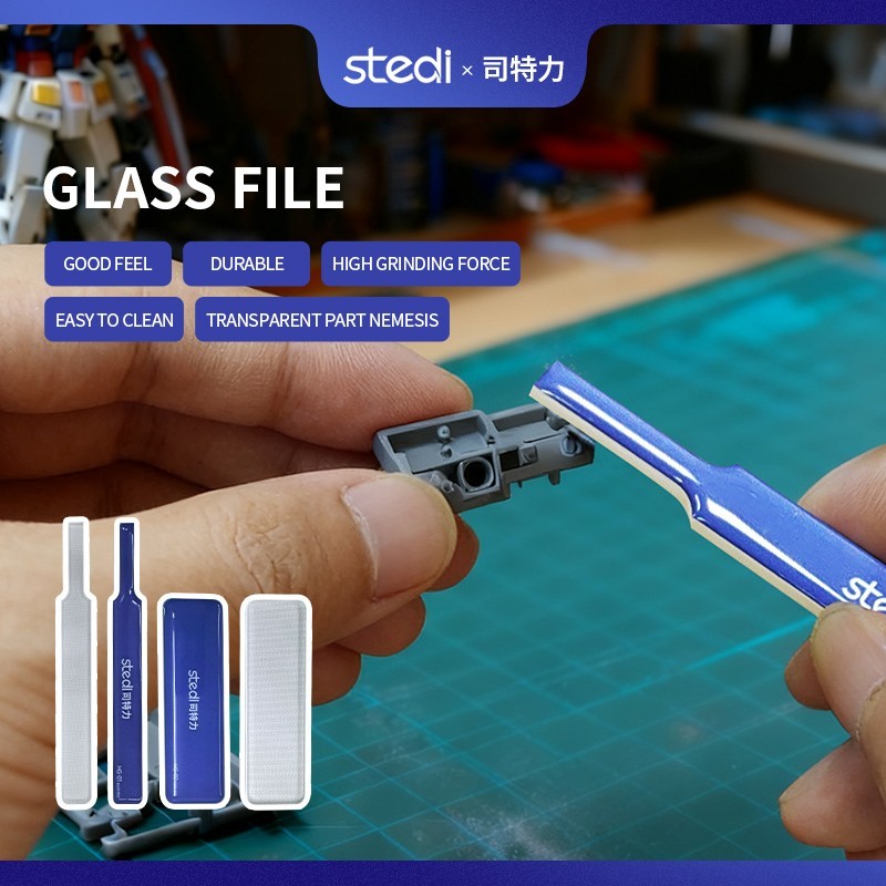 STEDI Glass Polishing File #600-800 Model Sanding File for  Plastic Parts