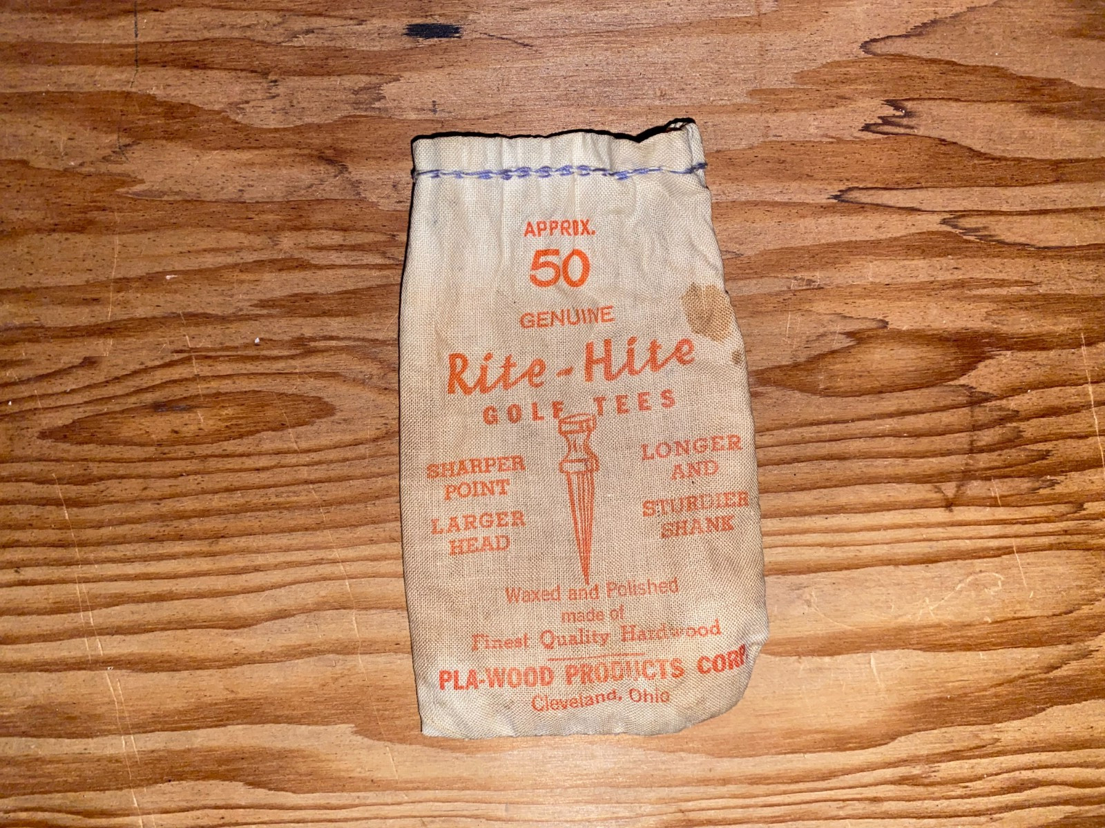 ANTIQUE VINTAGE  RITE-HITE GOLF TEE BAG