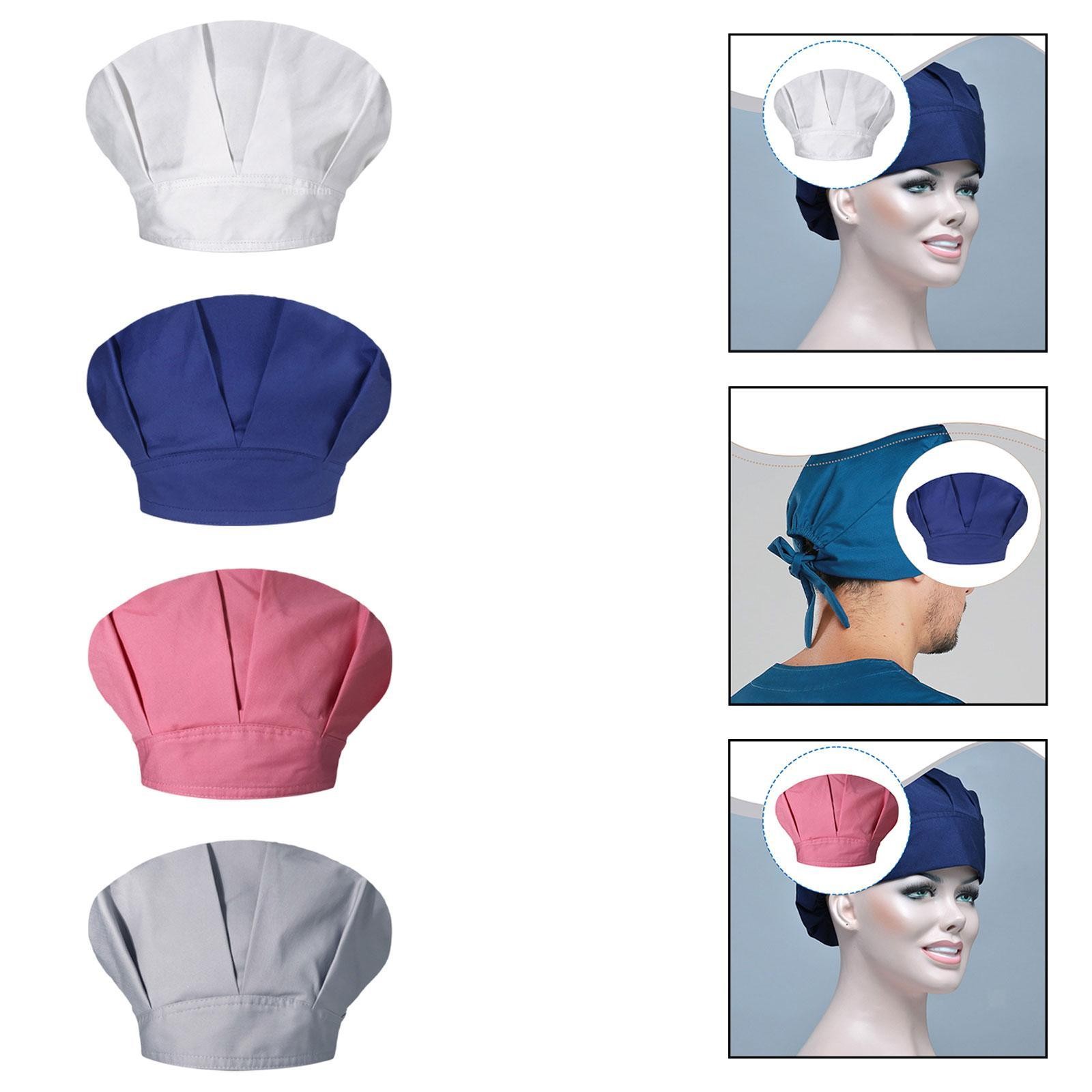 Chef Hat for Unisex Adults Sturdy Versatile Easy to Clean Cottons Nurse Cap