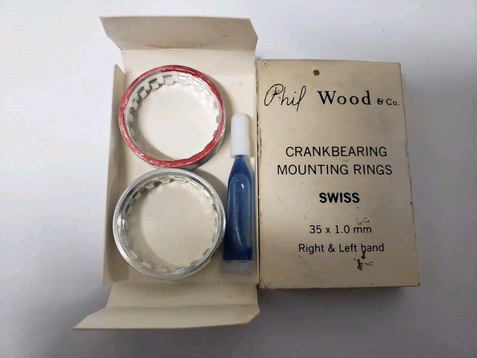 Phil Wood Crankbearing mounting rings Swiss Threaded 35x1 Vintage