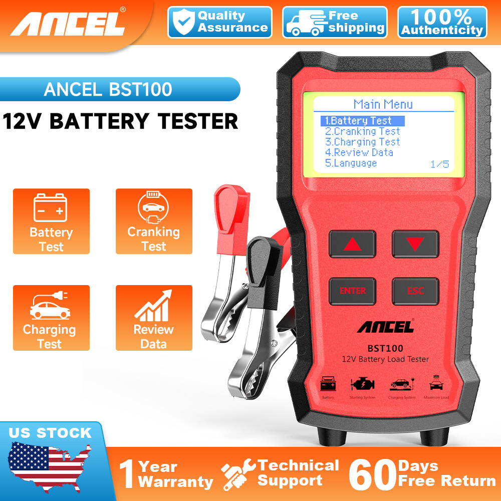 Ancel BST100 12V Battery Tester Analyzer Cranking Charging Car Diagnostic Tool