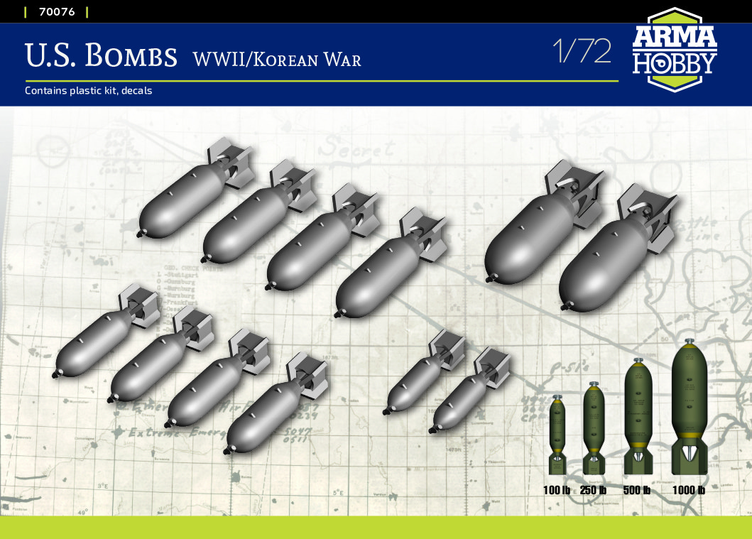 ARMHB-70076 Arma Hobby 1/72 US Bombs WW2