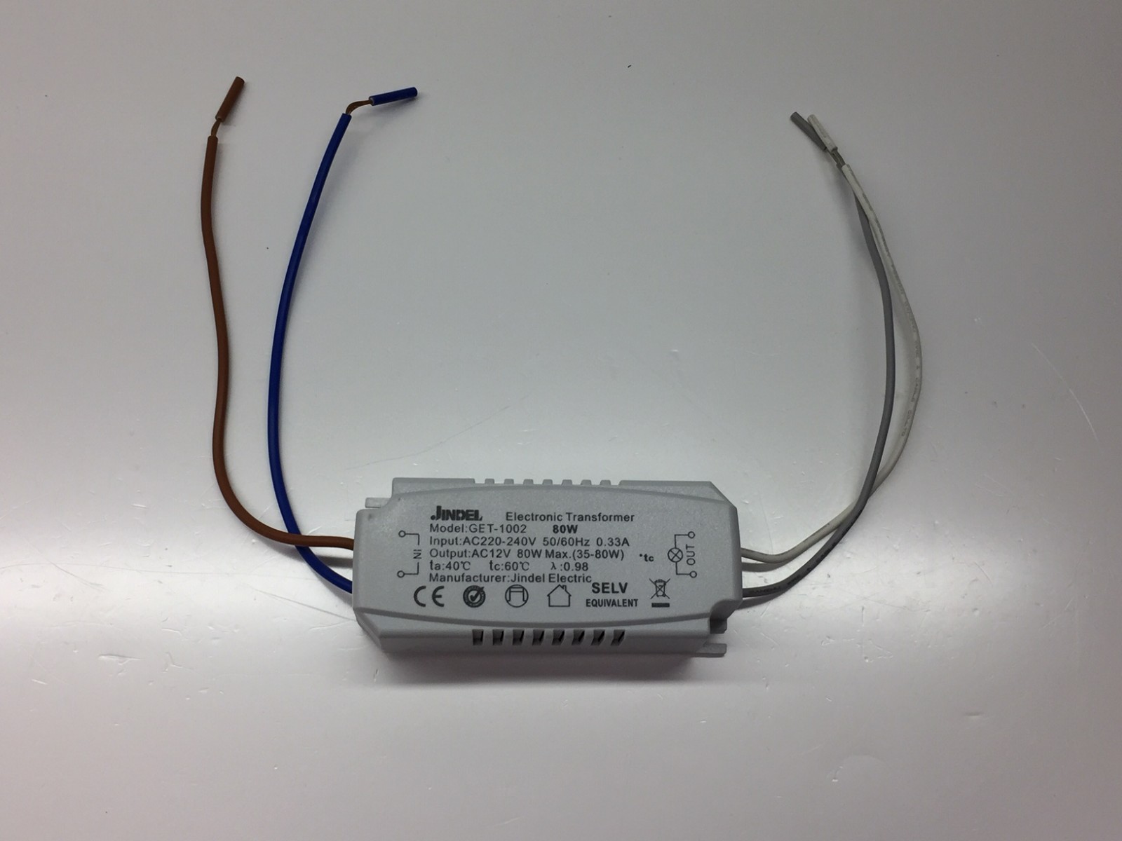 JINDEL Electronic Transformer Model: GET-1002 80W