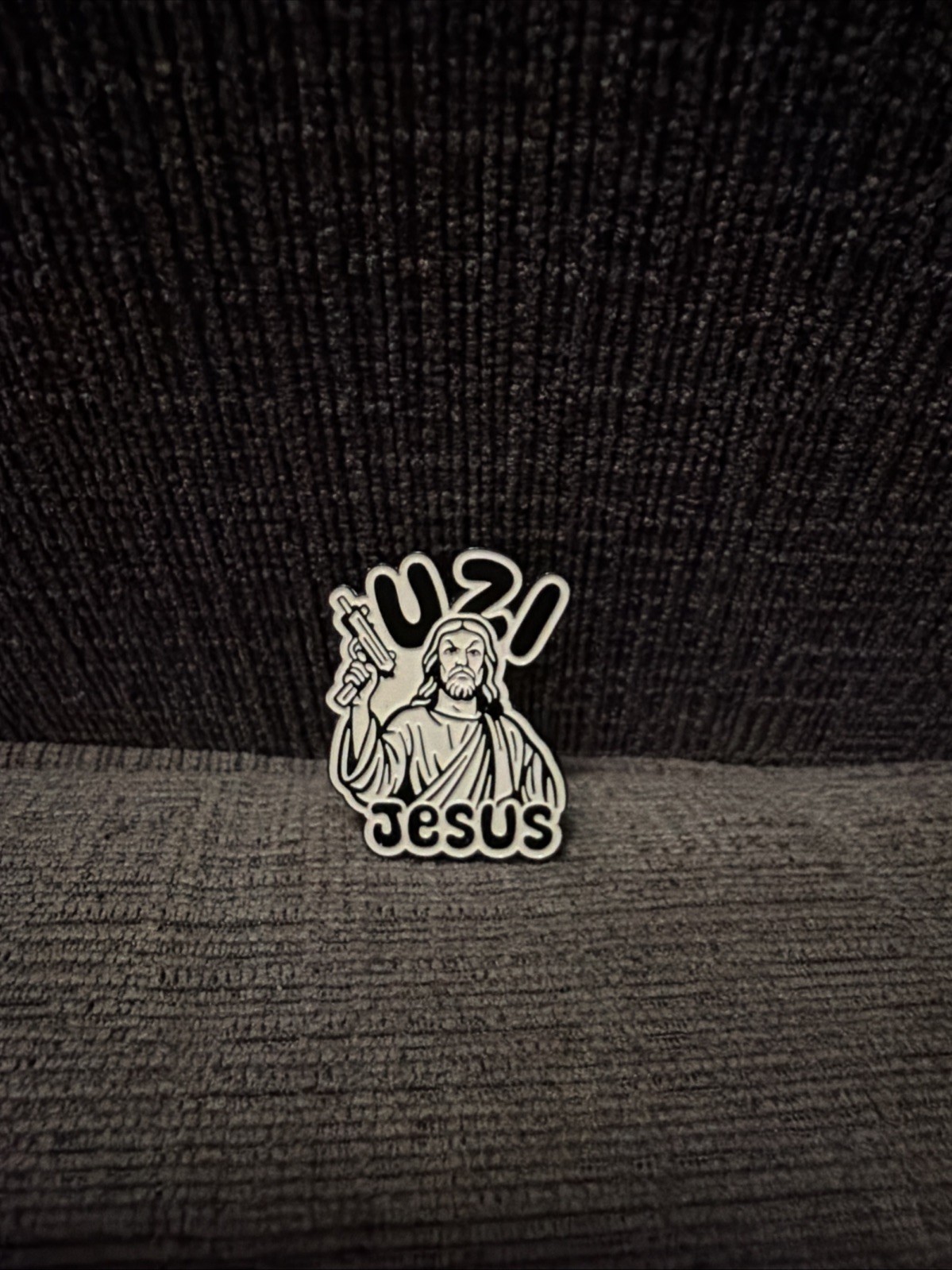Dungeon Crawler Carl Enamel Pin – Uzi Jesus